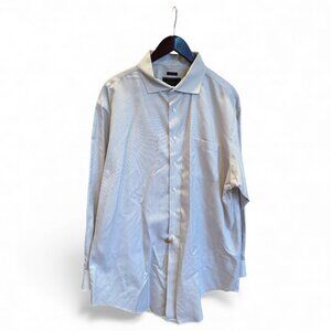 Jos. A. Bank Men’s Pink w/ checker Long Sleeve Dress Shirt Classic Fit 18.5 x 36